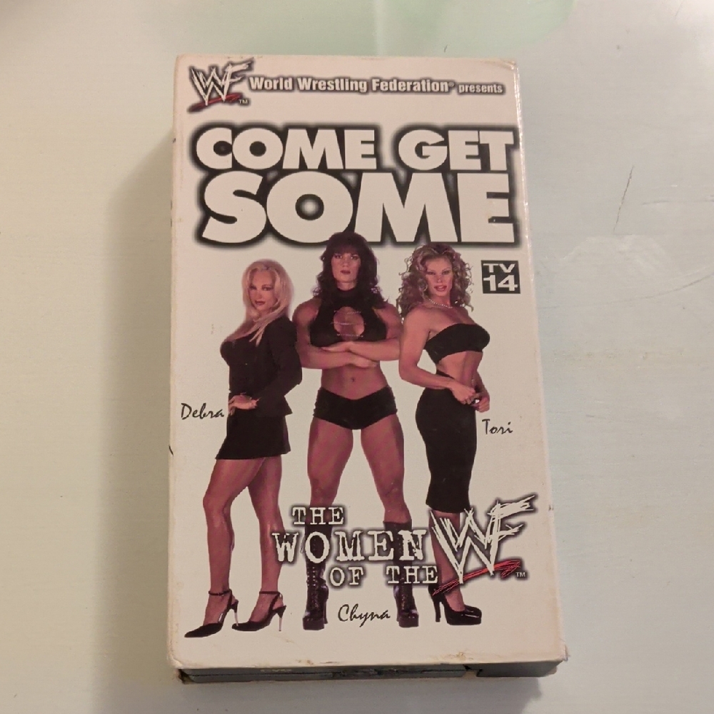 WWE 'Come Get Some' VHS with Black and White Cover